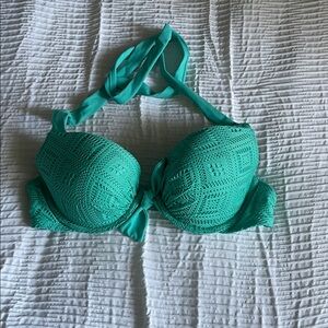 Aerie Teal Halter Bikini Top